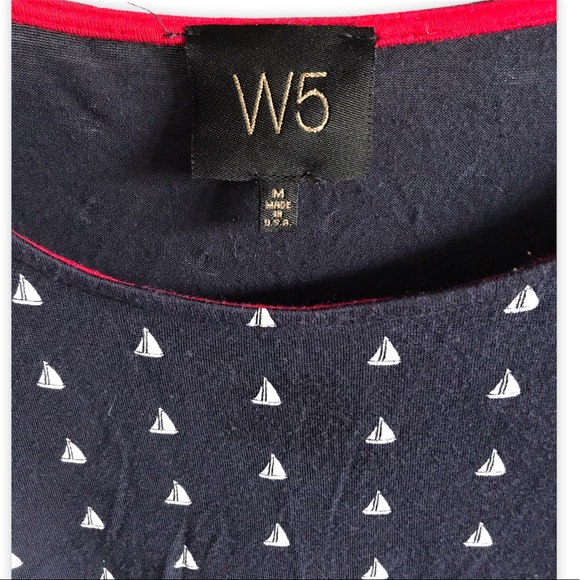 Anthropologie W5 Sailboat Soft Tee Top - Picture 3 of 4